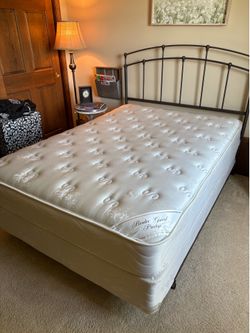 Full size mattress, box spring, frame and Headboard