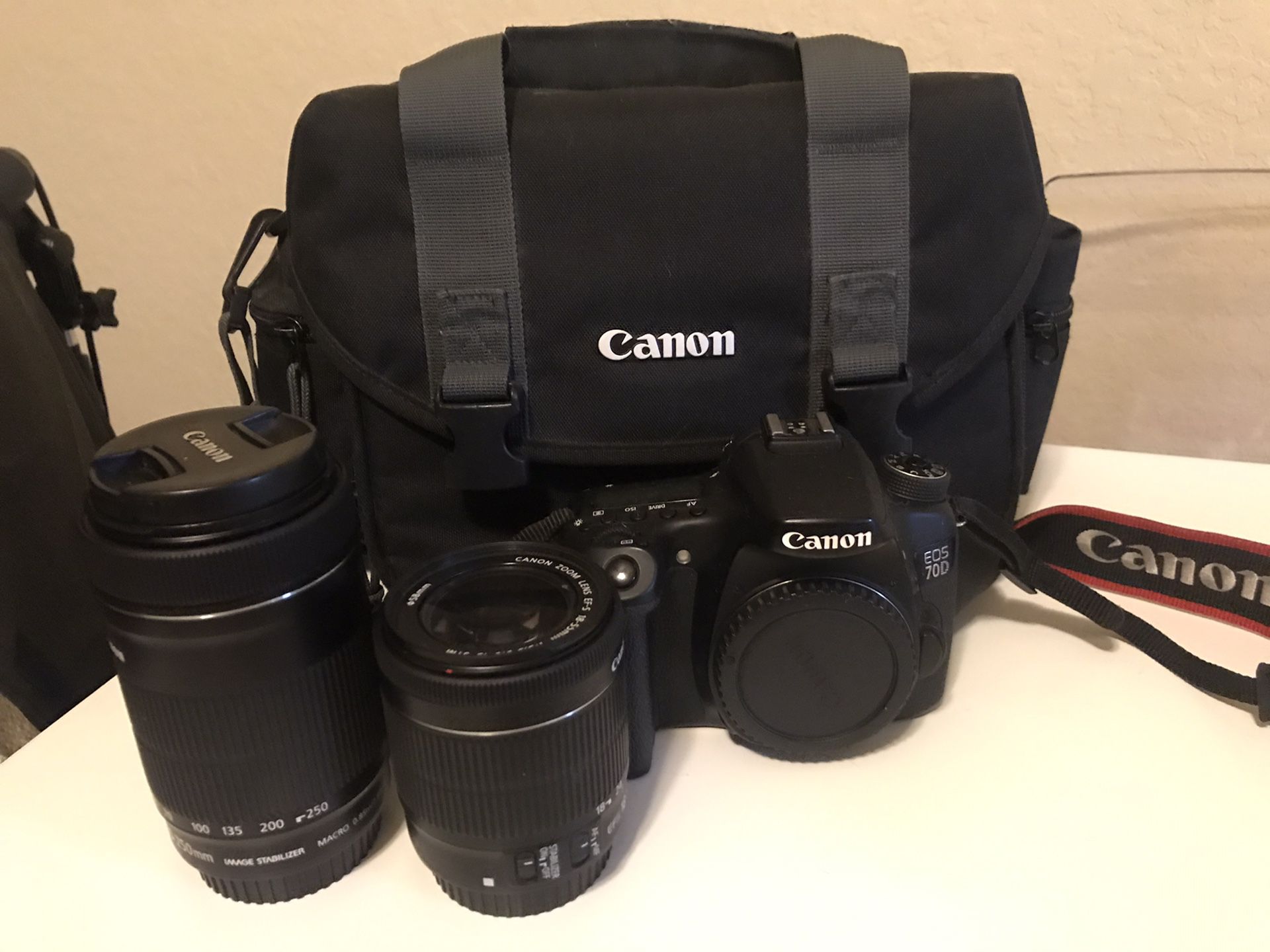 Canon 70D with lenses