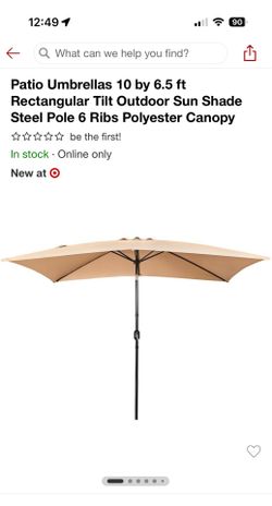 Rectangle patio umbrella