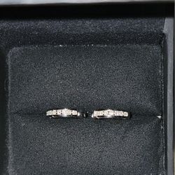 Earings 10k White Gold 