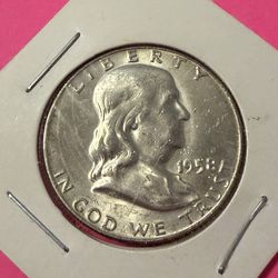 1958 Franklin Half Dollar Silver 90%