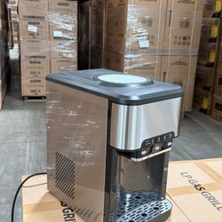 Countertop Water Dispenser with Ice Maker, 3-in-1 Hot & Cold Water Dispenser with Countertop Ice Maker, 44LBS/24H Ice Machine, Top Loading 3-5 Gallon 
