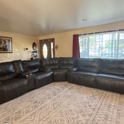 Black Leather Couch 