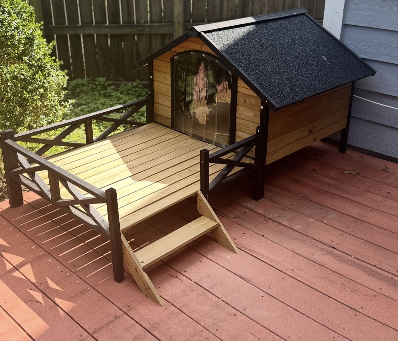 Wooden Dog House With Porch 