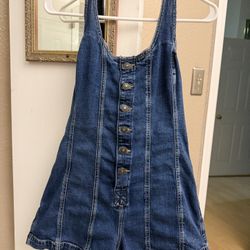 American Eagle denim halter romper 