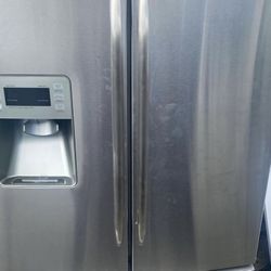 GE 3 Door Stainless Refrigerator