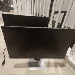 2x DELL P2419H 24" 1080p LED Monitors 