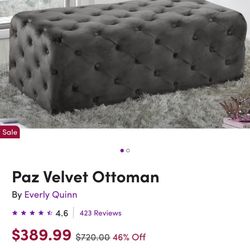 Paz Velvet ottoman 