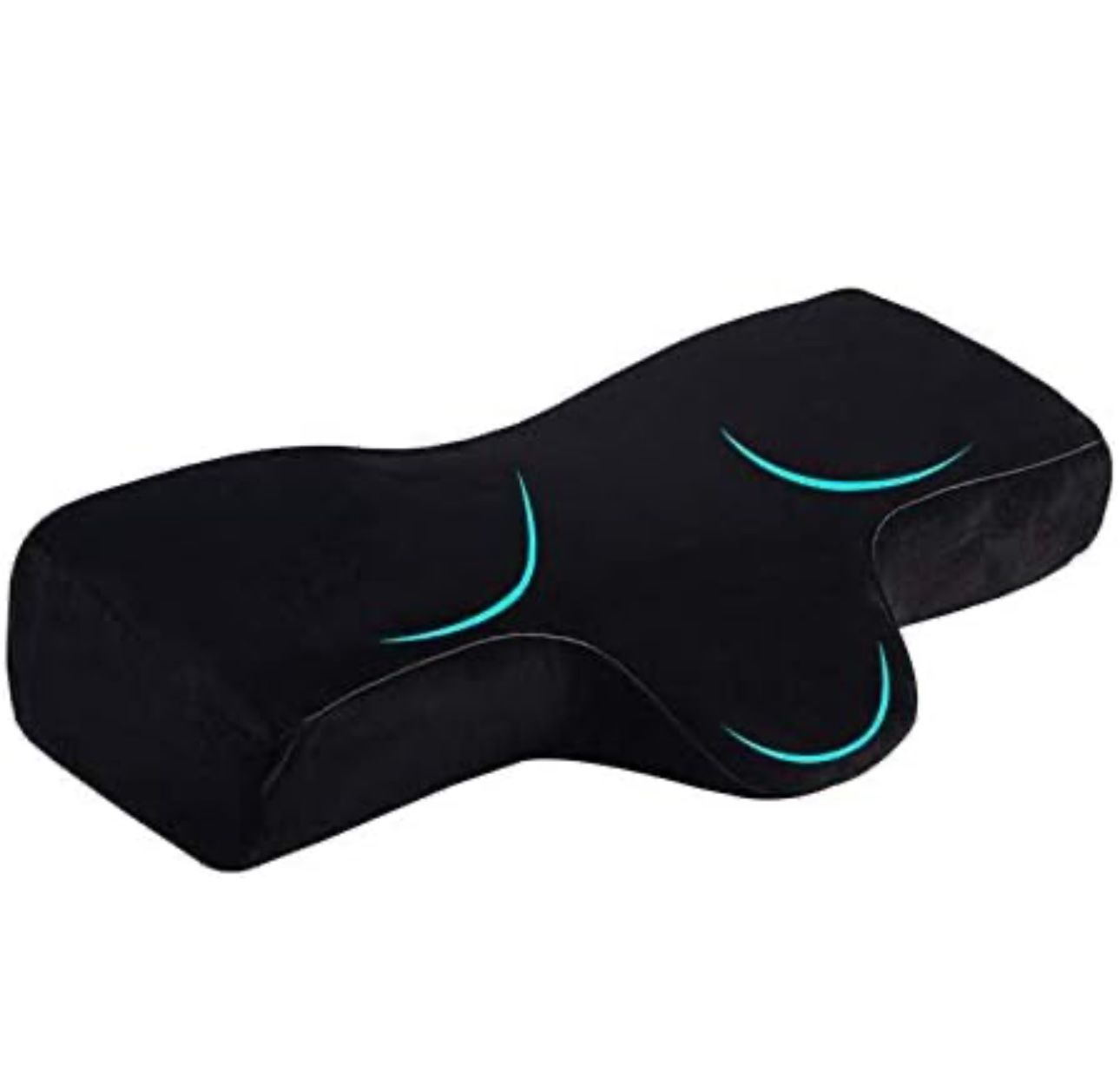 Lash Pillow for Lash Extensions,Memory Foam Neck Pillow Eyelash Extension Ergonomic Curve Improve Cervical Pillows for Neck Pain - for Side and Back S