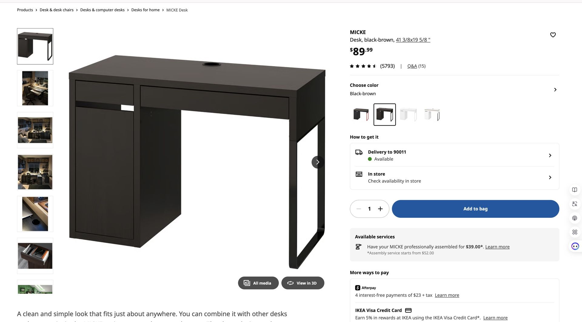 Full IKEA Study + Storage Set – Desk, Chair, Lamp, Shelf & More (7 pcs)