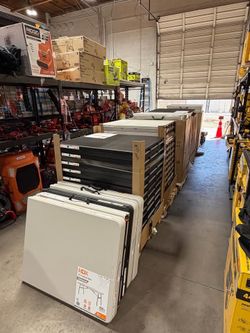 Brand new HDX 6 ft Folding Table in almond and black