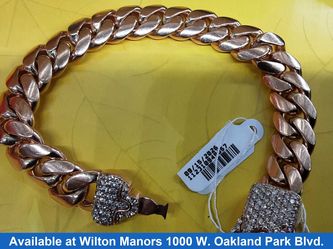 Cuban Link Bracelet - Rose Gold 10k (.417) 78.2 grams 8 inch