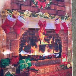 Christmas Fireplace, Banner