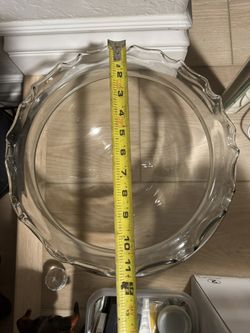 11” Glass Fish Bowl With Metel Stand