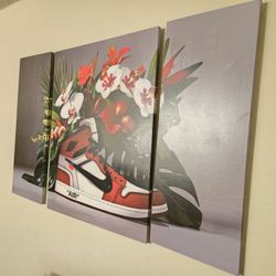 🔥 Statement Sneaker Wall Art | 3 Panel Canvas (35.5” x 55.5”) 🔥
