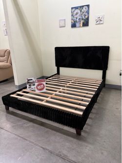 New Queen bed frame with mattress