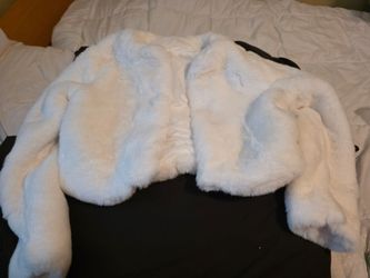 White Faux Fur Coat