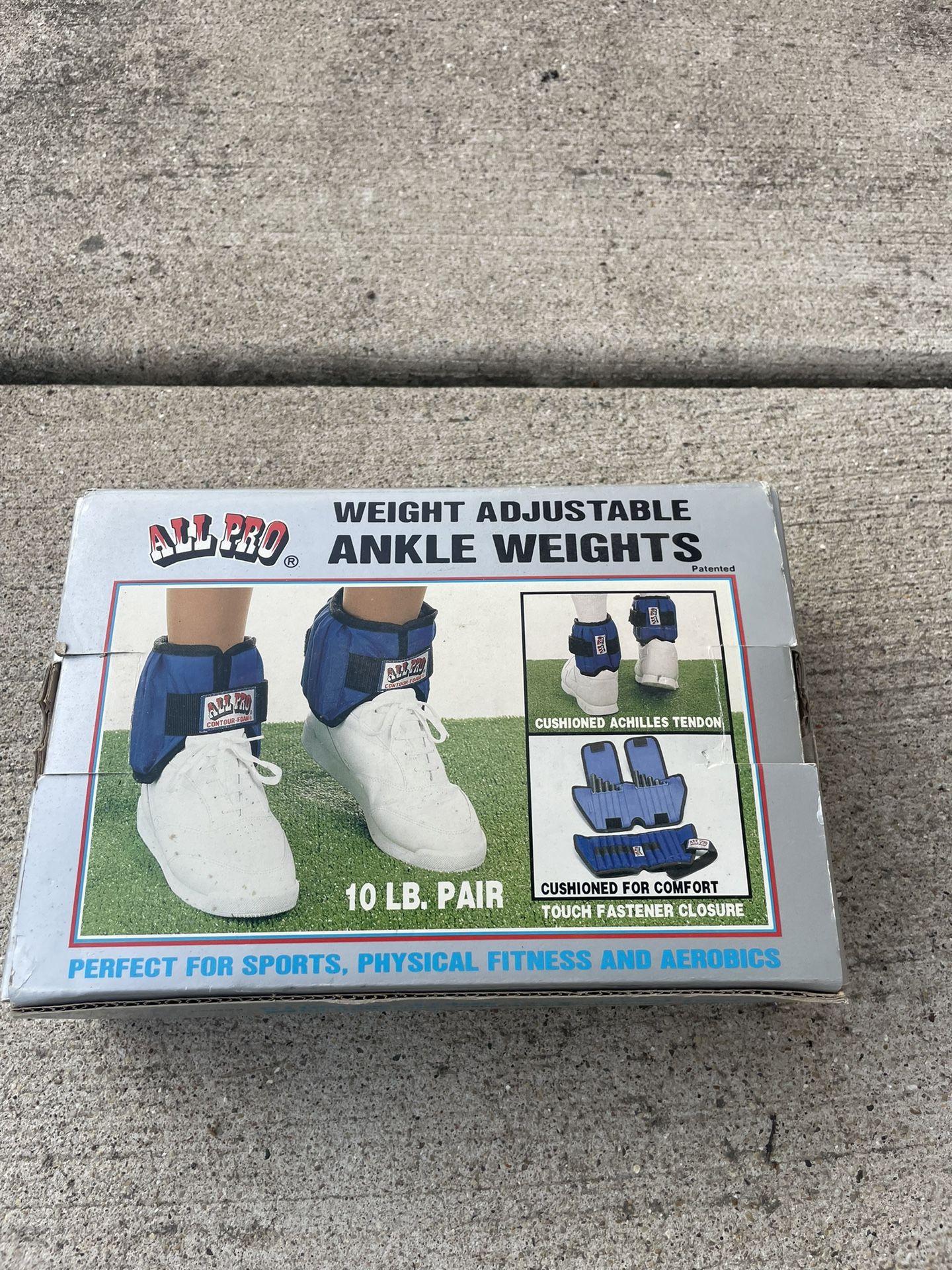 All Pro Weight Adjustable Ankle Weights 10 Lb Pair