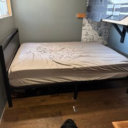 Queen Bed frame And Mattress 