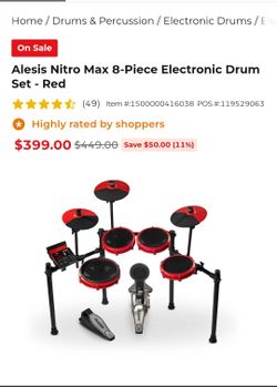 Alesis Nitro Max 8-Piece Electronic Drum