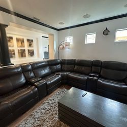 Leather Sectional For Sale Like New