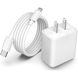 iPhone Fast Charger Cable [Apple MFi Certified] 18W PD USB C Wall Charger Type C Power Adapter Light Cable Compatible with iPhone 14/13 Pro/12/XS/Max/