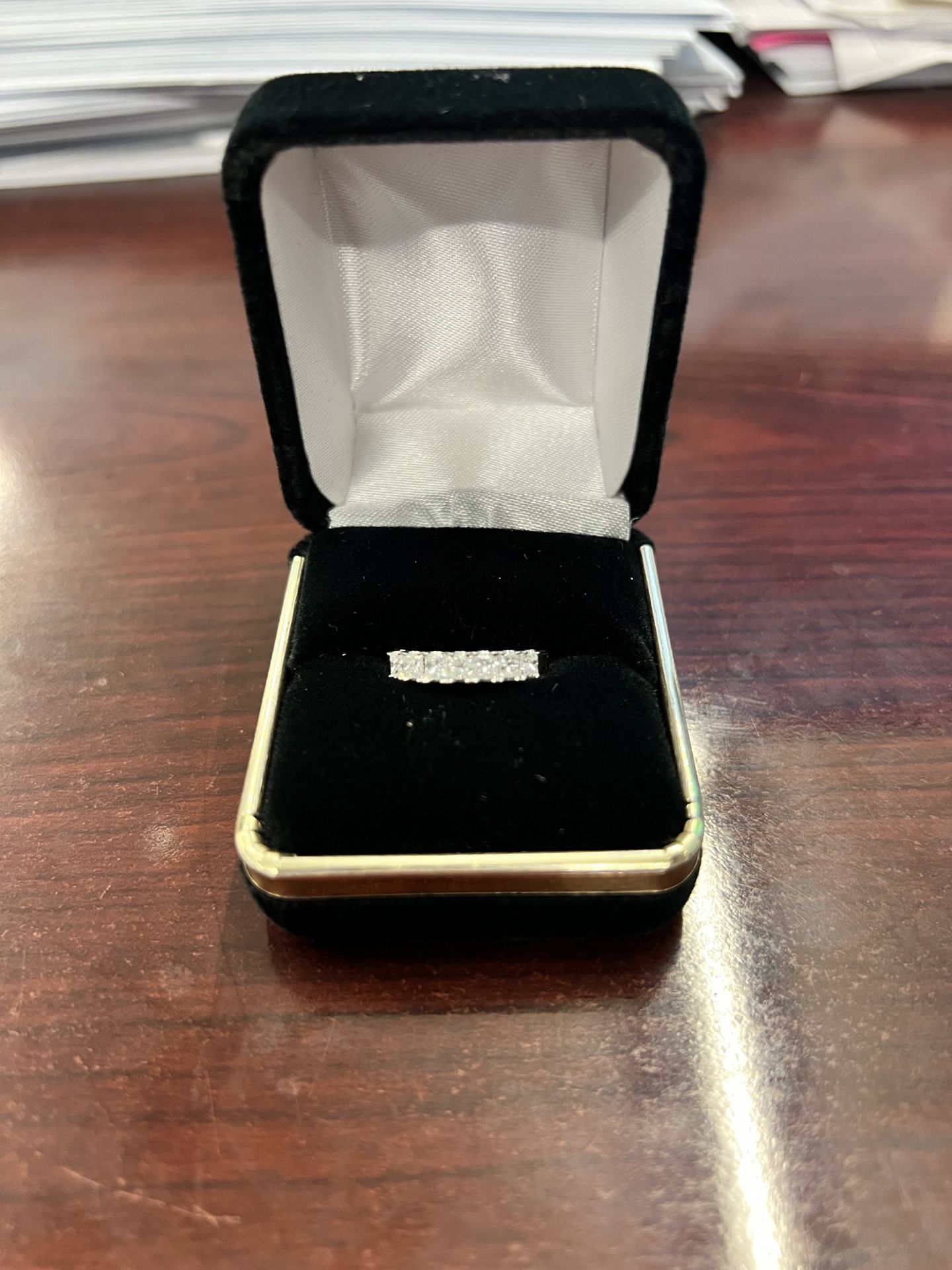 Silver Ring With Diamonds