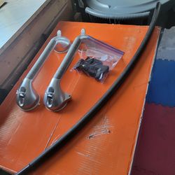 Curved Shower Rod And 2 Grab Bars