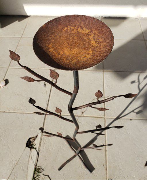 Rustic Wrought Iron Candle or Plant Holder