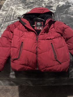 hollister red puffer 