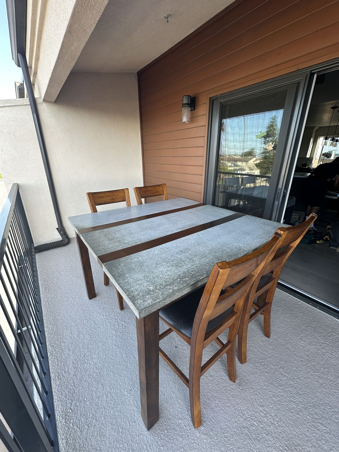 Dining Table With 6 Chairs (both Pub Height)