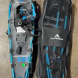 Cascade Mountain Tech Alptrek 930 Snowshoes W/ Poles & Carrying Bag Up To 250 lb