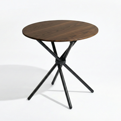Homy Casa FONTANA DARK WALNUT 31.5" Round Dining Table for Home and Workspace