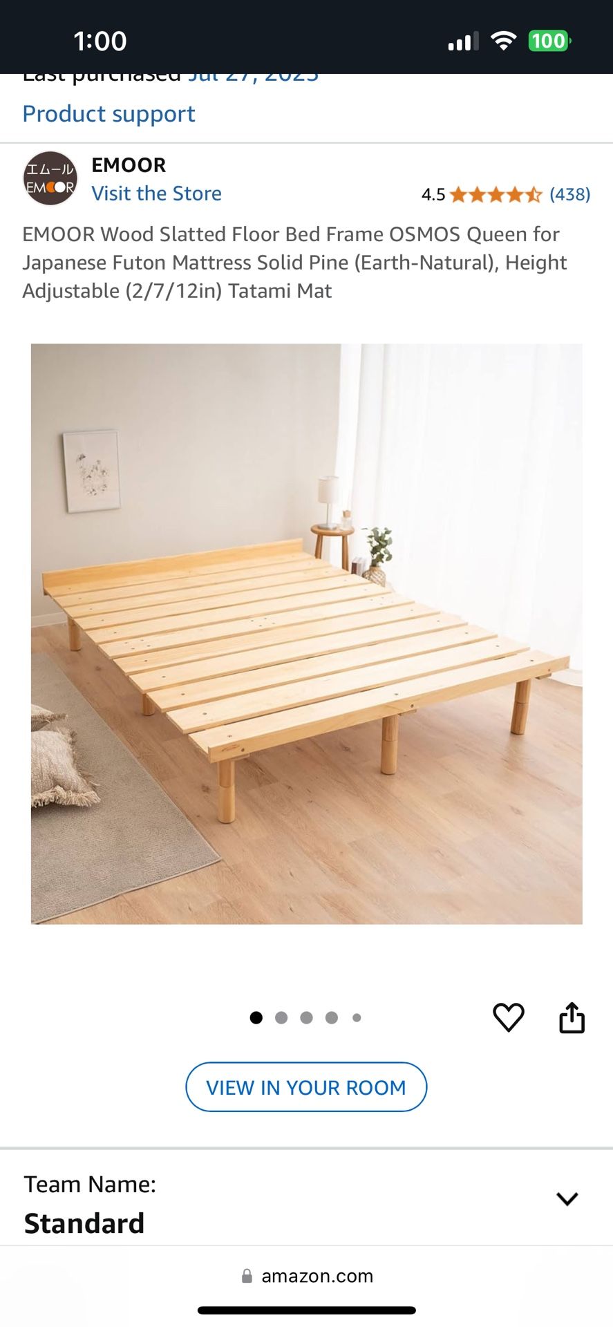 solid wood pine bed frame