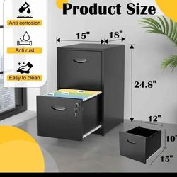 Metal file cabinet with lock