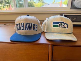 Mitchell & Ness Seattle Seahawks Throwback Snapback Bundle — 2 Hats