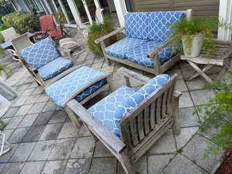Outdoor teak wood patio set