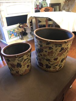 Thanksgiving-One Or two Vase Fabric Covered 13” Or 9.5” Tall