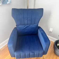 Royal Blue Velvet Accent Chairs