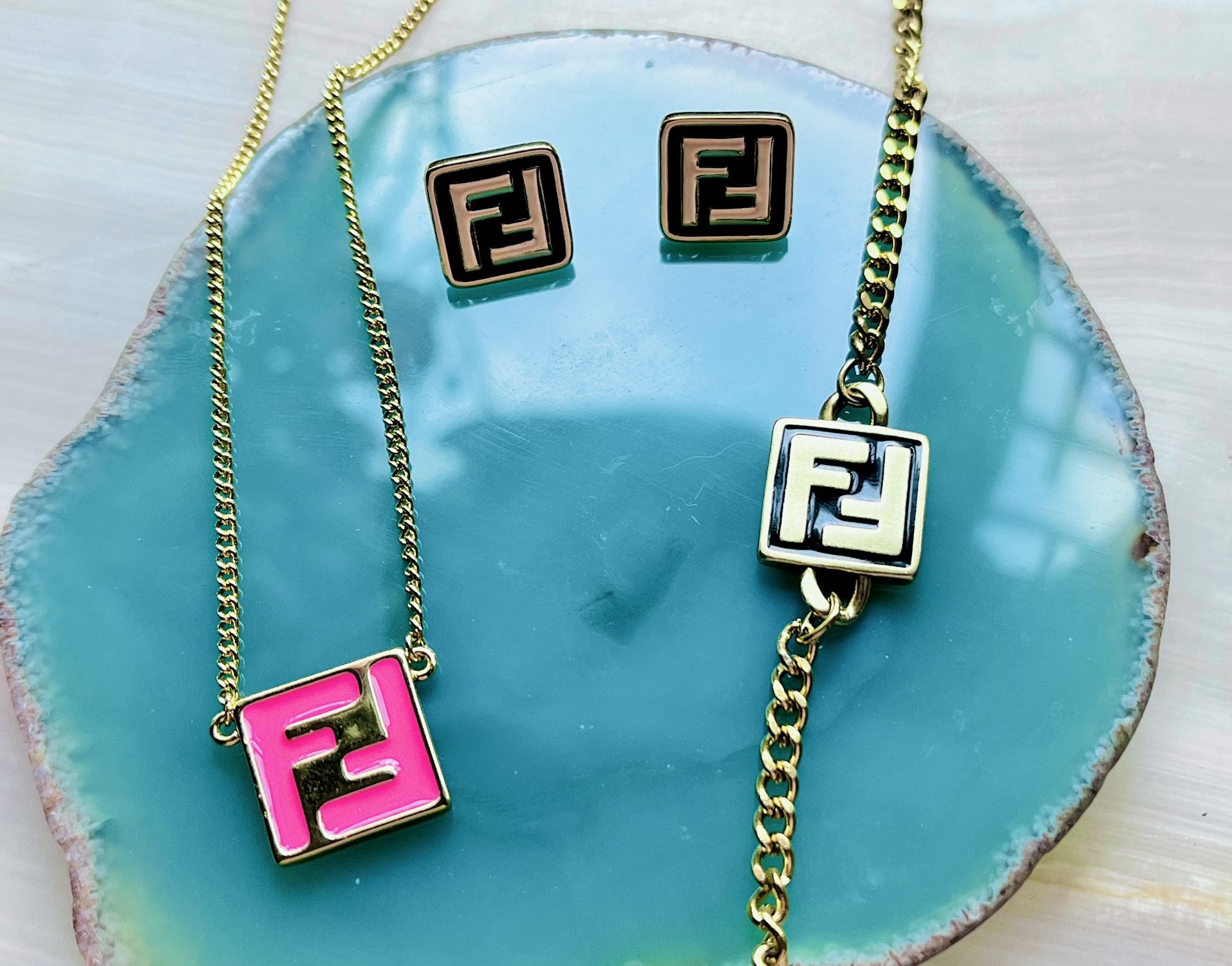 FENDI Jewelry—Necklace, Bracelet, Earrings