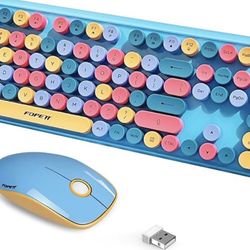 FOPETT 2.4GHz Wireless Keyboard and Mouse Set