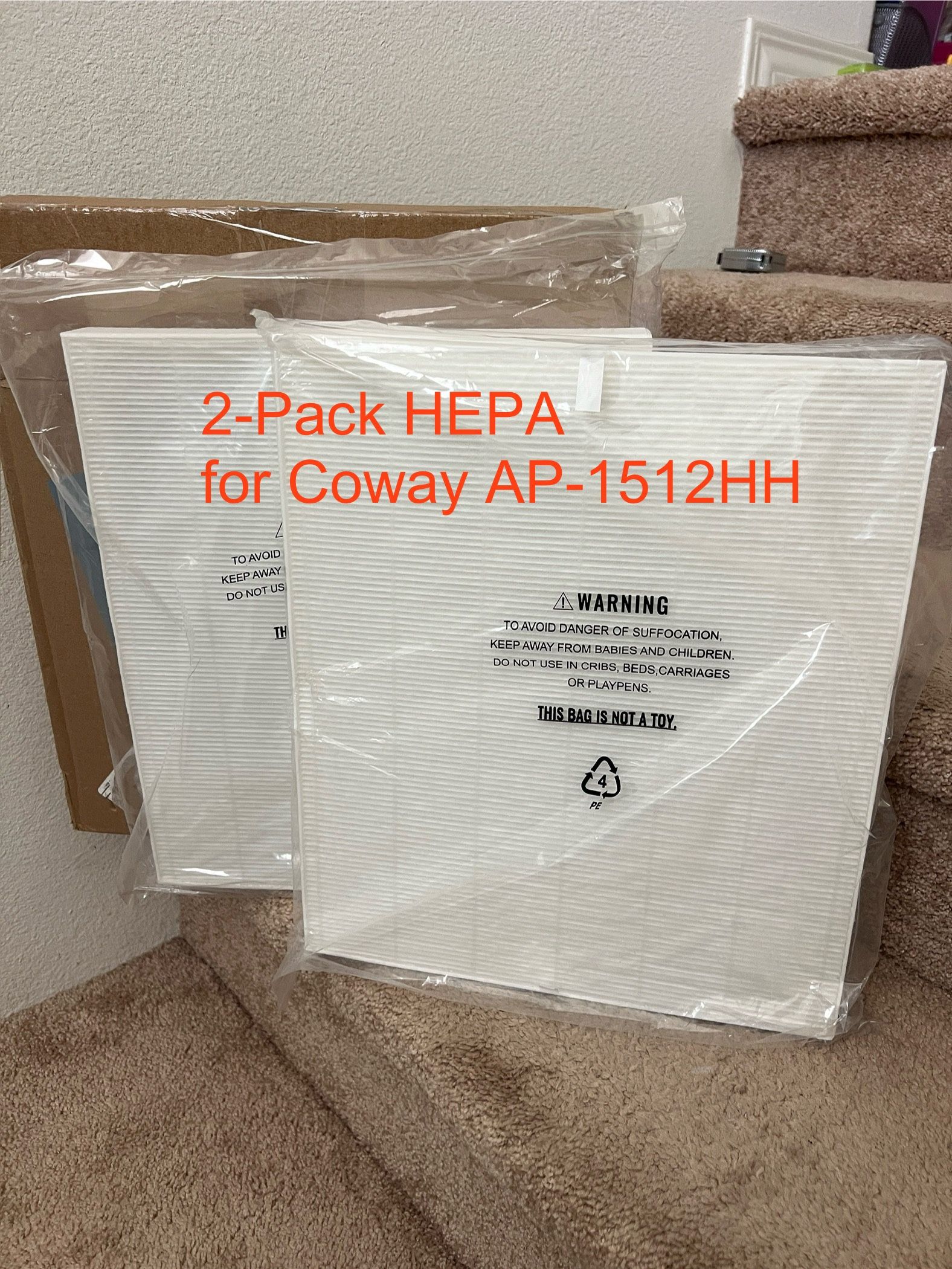 Fil-fresh 2-Pack HEPA Airmega AP-1512HH Filter Replacement for Coway Air Purifier