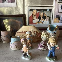 Antique Collectible Figurines Dolls And Pots 