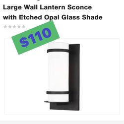 Alban 1-Light Black Outdoor Large Wall Lantern Sconce 