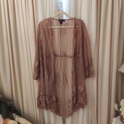 Crochet Lace Coverup Muave