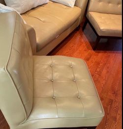 3 pc leather sofa and 2 chairs