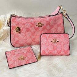 Coach 3 piece pink set