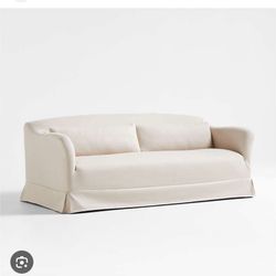 Crate And Barrel Jake Arnold Crawford Slip covered Sofa