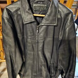 Men's Perry Ellis Leather Jacket Size XL