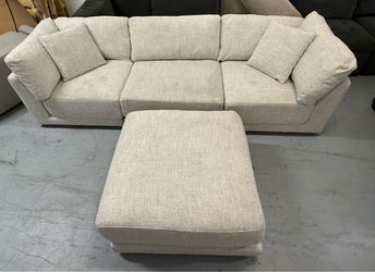 Thomasville modular sectional W/ ottoman